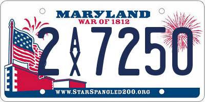 MD license plate 2AX7250