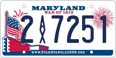 MD license plate 2AX7251