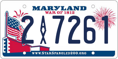 MD license plate 2AX7261