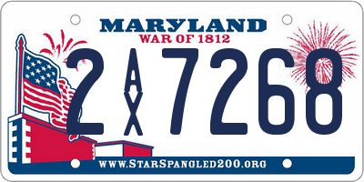 MD license plate 2AX7268