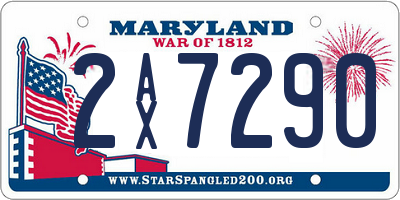 MD license plate 2AX7290