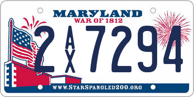 MD license plate 2AX7294