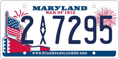 MD license plate 2AX7295