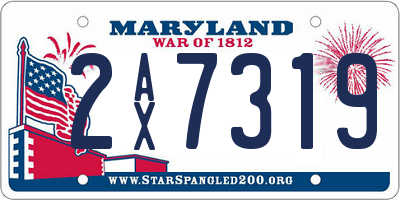 MD license plate 2AX7319