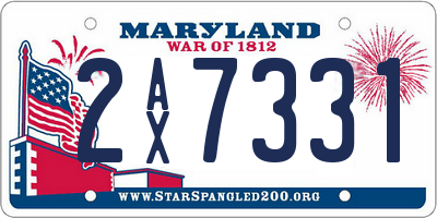 MD license plate 2AX7331