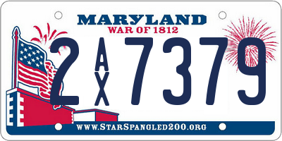 MD license plate 2AX7379