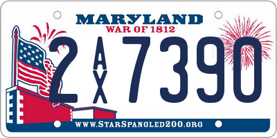 MD license plate 2AX7390