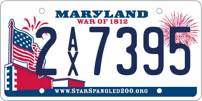 MD license plate 2AX7395