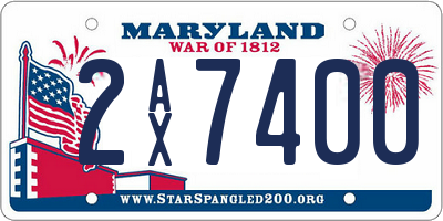 MD license plate 2AX7400
