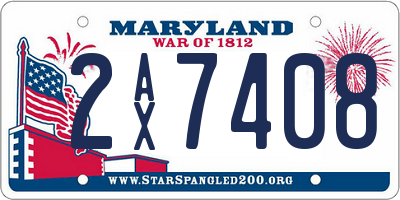 MD license plate 2AX7408