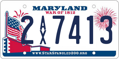 MD license plate 2AX7413