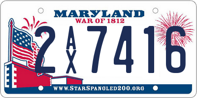 MD license plate 2AX7416