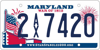 MD license plate 2AX7420