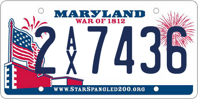 MD license plate 2AX7436
