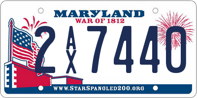 MD license plate 2AX7440