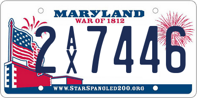 MD license plate 2AX7446