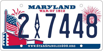 MD license plate 2AX7448