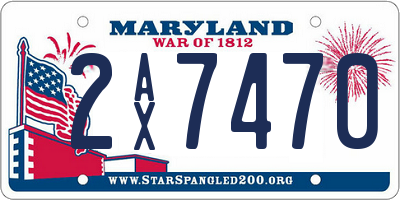 MD license plate 2AX7470