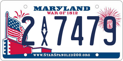 MD license plate 2AX7479