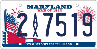 MD license plate 2AX7519