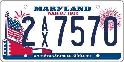 MD license plate 2AX7570