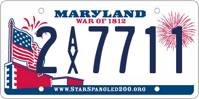 MD license plate 2AX7711