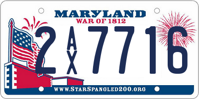 MD license plate 2AX7716