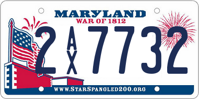 MD license plate 2AX7732