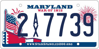 MD license plate 2AX7739