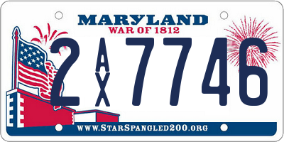 MD license plate 2AX7746