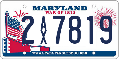 MD license plate 2AX7819