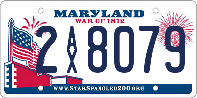 MD license plate 2AX8079
