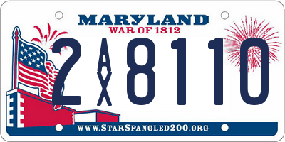 MD license plate 2AX8110