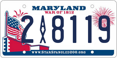 MD license plate 2AX8119