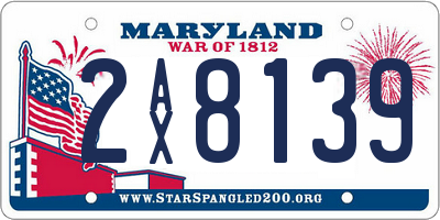 MD license plate 2AX8139