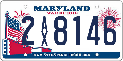 MD license plate 2AX8146