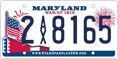 MD license plate 2AX8165