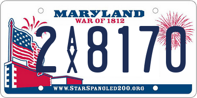 MD license plate 2AX8170