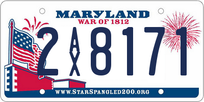 MD license plate 2AX8171