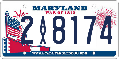 MD license plate 2AX8174
