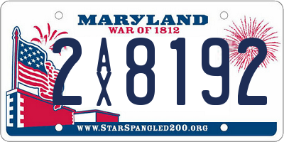MD license plate 2AX8192