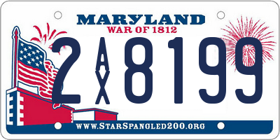 MD license plate 2AX8199