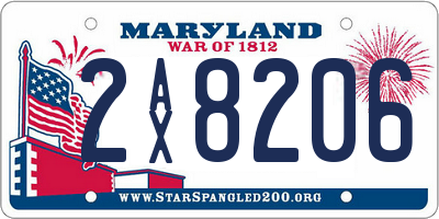 MD license plate 2AX8206