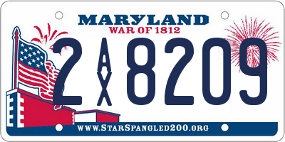 MD license plate 2AX8209
