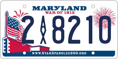 MD license plate 2AX8210