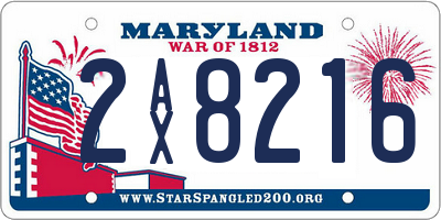 MD license plate 2AX8216