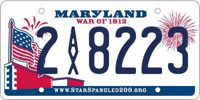 MD license plate 2AX8223