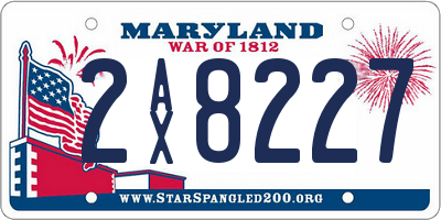 MD license plate 2AX8227