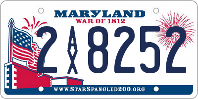 MD license plate 2AX8252