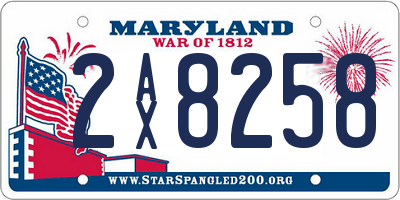 MD license plate 2AX8258